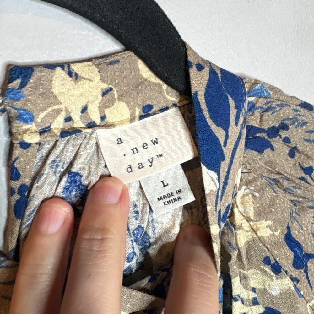 A New Day beige floral boho maxi dress - Picture 3 of 4